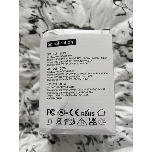 120W GAN Multi USB Charging Station 6 Port Hub Type C Charger PD Charge Station - Picture 3 of 4